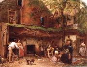 Eastman Johnson Negro life at the South USA oil painting artist